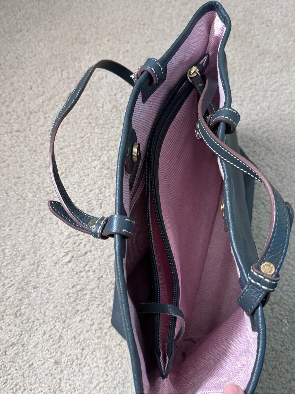 Dooney & Bourke Gray Leather Tote